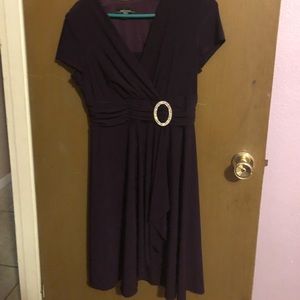 R&M Richards petite dress in a dark purple